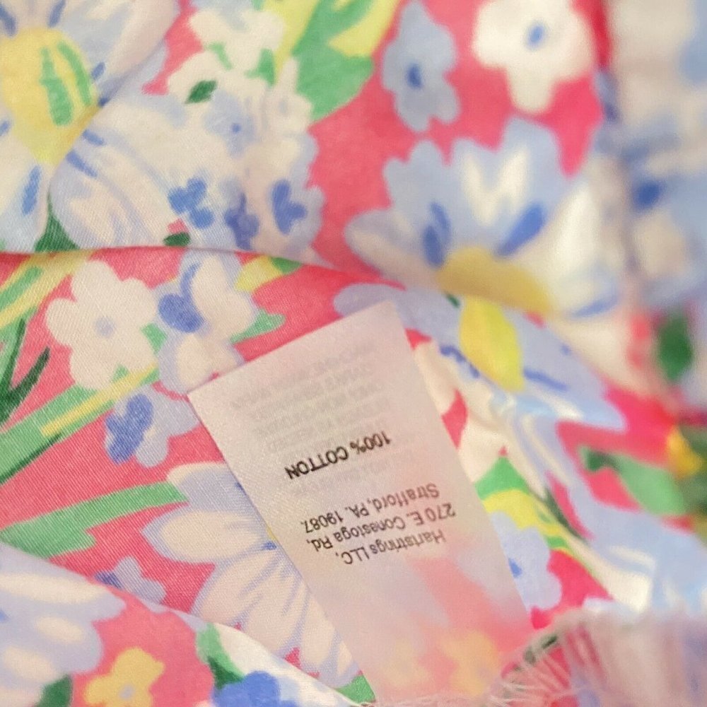 Hartstrings Girl’s Capri Pant Pink‎ Blue White Floral Sz 3T - Picture 4 of 6